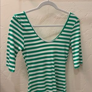 ASOS stripped green top!